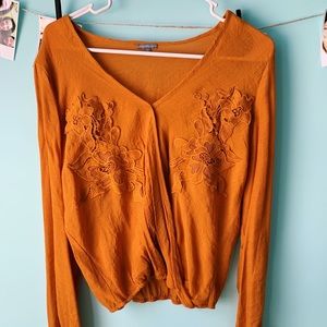 Charlotte Russe burnt orange long sleeve top